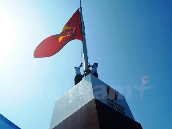 National flag pole inaugurated on northeastern island